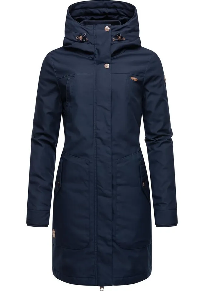 ragwear ragwear Wintermantel Jannisa stylischer Damen Winterparka mit Kapuze, Blau, – Produktbild 2 von 4