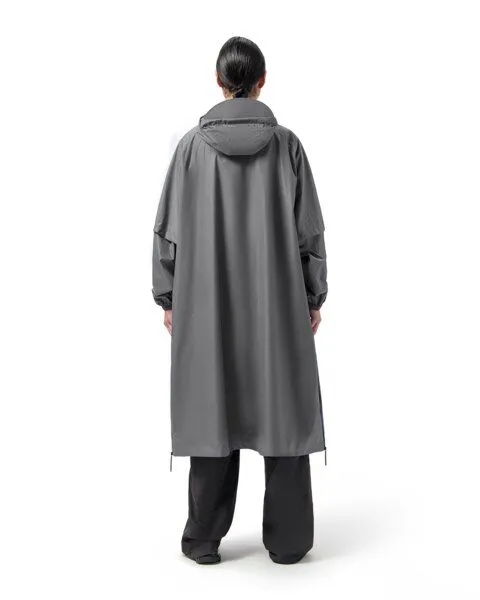 Maium Maium Vegan Regenmantel - Unisex Poncho - aus recycelten Materialien, Grau (rock grey), – Produktbild 2 von 4