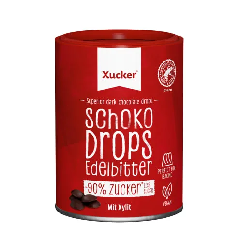 Xucker Vegane Schokodrops Edelbitter mit finnischem Xylit (200g) – Produktbild 1 von 1