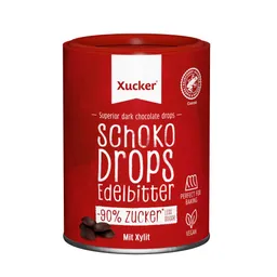 Xucker Vegane Schokodrops Edelbitter mit finnischem Xylit (200g) – Produktbild 1 von 1