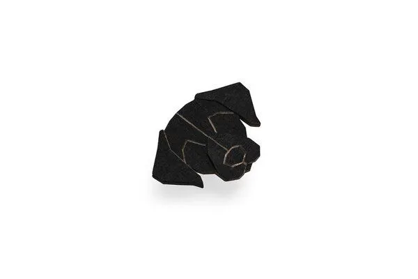 BeWooden BeWooden Brosche aus Holz Black Labrador – Produktbild 2 von 4