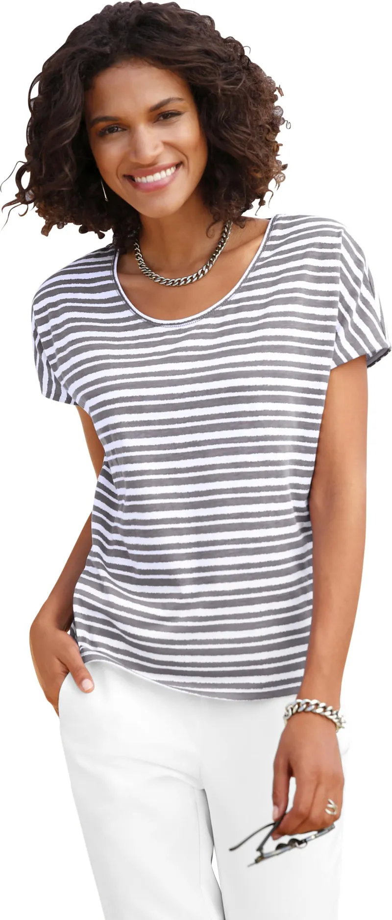Witt T-Shirt, Taupe-gestreift, – Produktbild 2 von 2