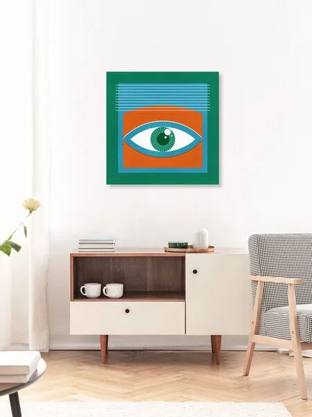 Photocircle Photocircle Poster / Leinwandbild - One Look Is Enough - green eye – Produktbild 2 von 4