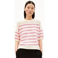 ARMEDANGELS ARMEDANGELS STRIPE Damen Strickshirt aus Leinen-Mix, Undyed-washed berry, – Produktbild 1 von 1