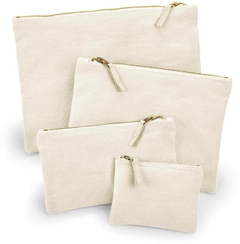 Westford Mill Westford Mill Kulturbeutel Canvas Accessory Pouch XS: 12x8,5, M: 22.5x16, L 28x20, Natural, – Produktbild 2 von 4