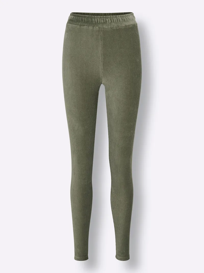 feel good Leggings khaki, Khaki, – Produktbild 1 von 2