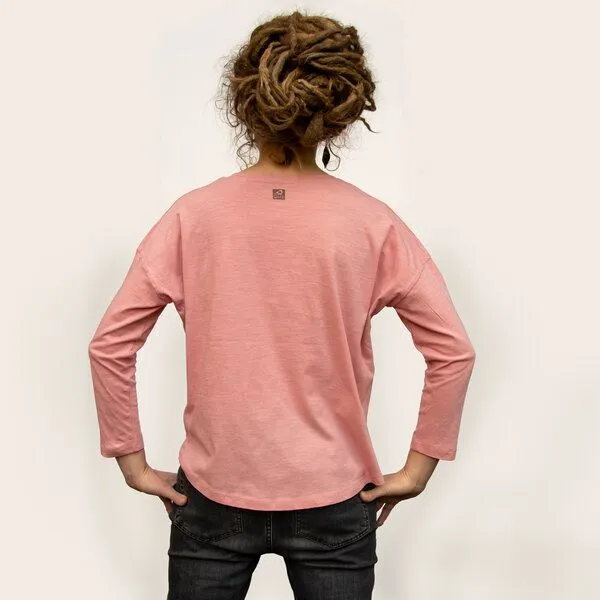 Cmig Cmig Erle mit Elster 3/4-Ärmel-T-Shirt in canyon pink – Produktbild 3 von 4