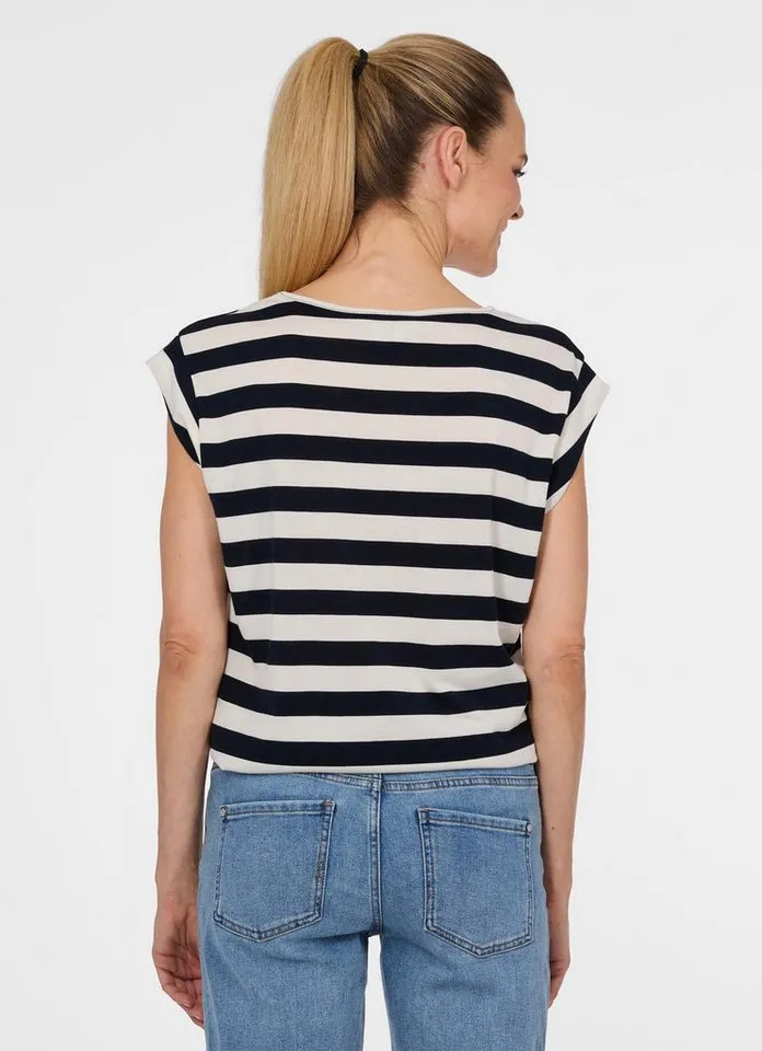 ragwear ragwear T-Shirt TULSA STRIPES in Jersey-Qualität, normale Passform, mit geradem Abschluss, Blau, – Produktbild 2 von 3