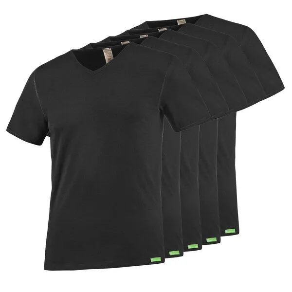 kleiderhelden kleiderhelden SoulShirt 5er Pack Männer-T-Shirt, 5x schwarz, – Produktbild 1 von 4