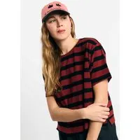 SUITE13LAB SUITE13LAB Damen vegan Top Isquia Stripes Brick, Rot, – Produktbild 1 von 1