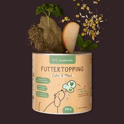 Hunderunde Hunderunde Futtertopping - Zahn & Maul - Frischer Atem, Natürliche Zahnpflege, Gesunde Kräuter, vegan 250g – Produktbild 1 von 1