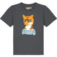 watabout kids watabout.kids T-Shirt Kinder Fuchs, Anthracite, – Produktbild 1 von 1