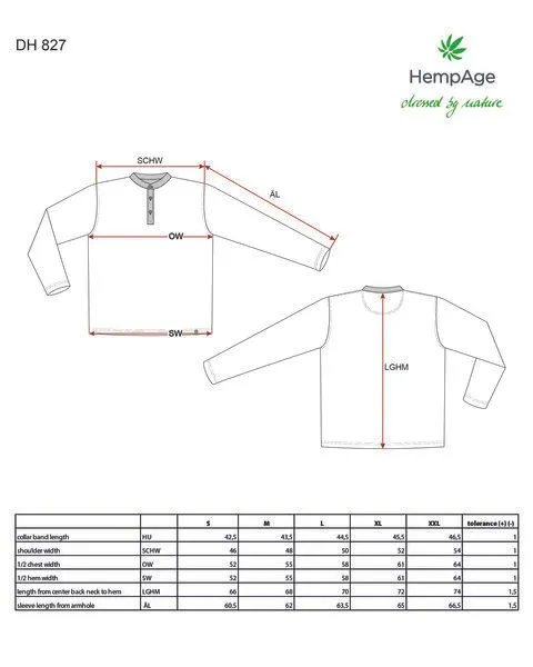 HempAge HempAge Langarm Shirt aus Hanf & Bio-Baumwolle, Grün (menta), – Produktbild 4 von 4