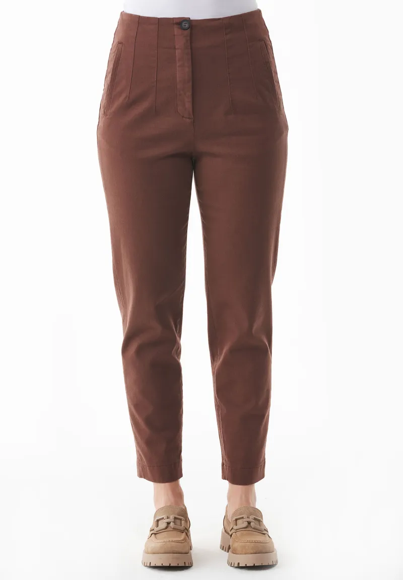 ORGANICATION ORGANICATION Damen vegan Hose Kakaobraun, Dunkelbraun, – Produktbild 1 von 1