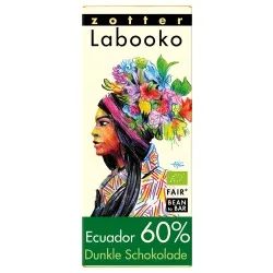 Zotter Bitterschokolade mit 60% Kakao aus Ecuador – Produktbild 1 von 1