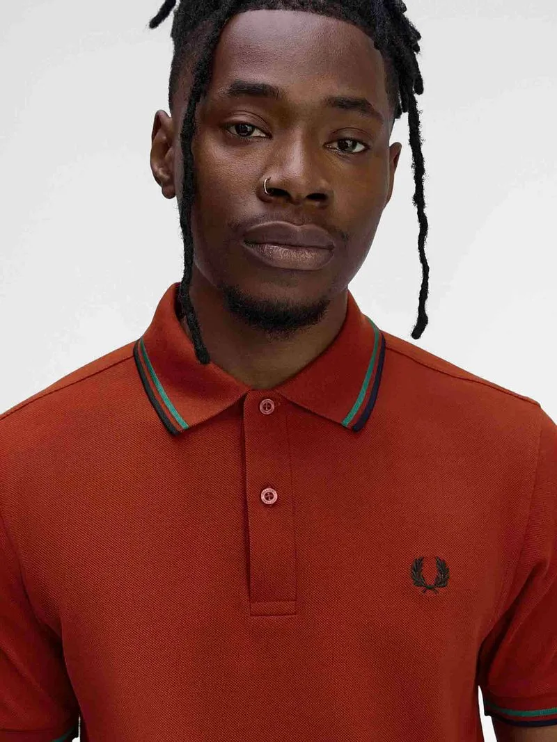 Fred Perry Fred Perry Polo Twin Tipped M3600 Rot - Größe S, Rot, – Produktbild 2 von 5