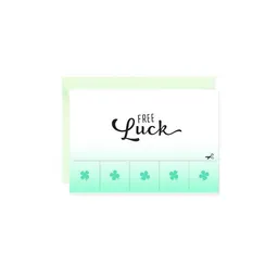 Bow & Hummingbird Bow & Hummingbird Mini-Grußkarte Free Luck – Produktbild 1 von 1