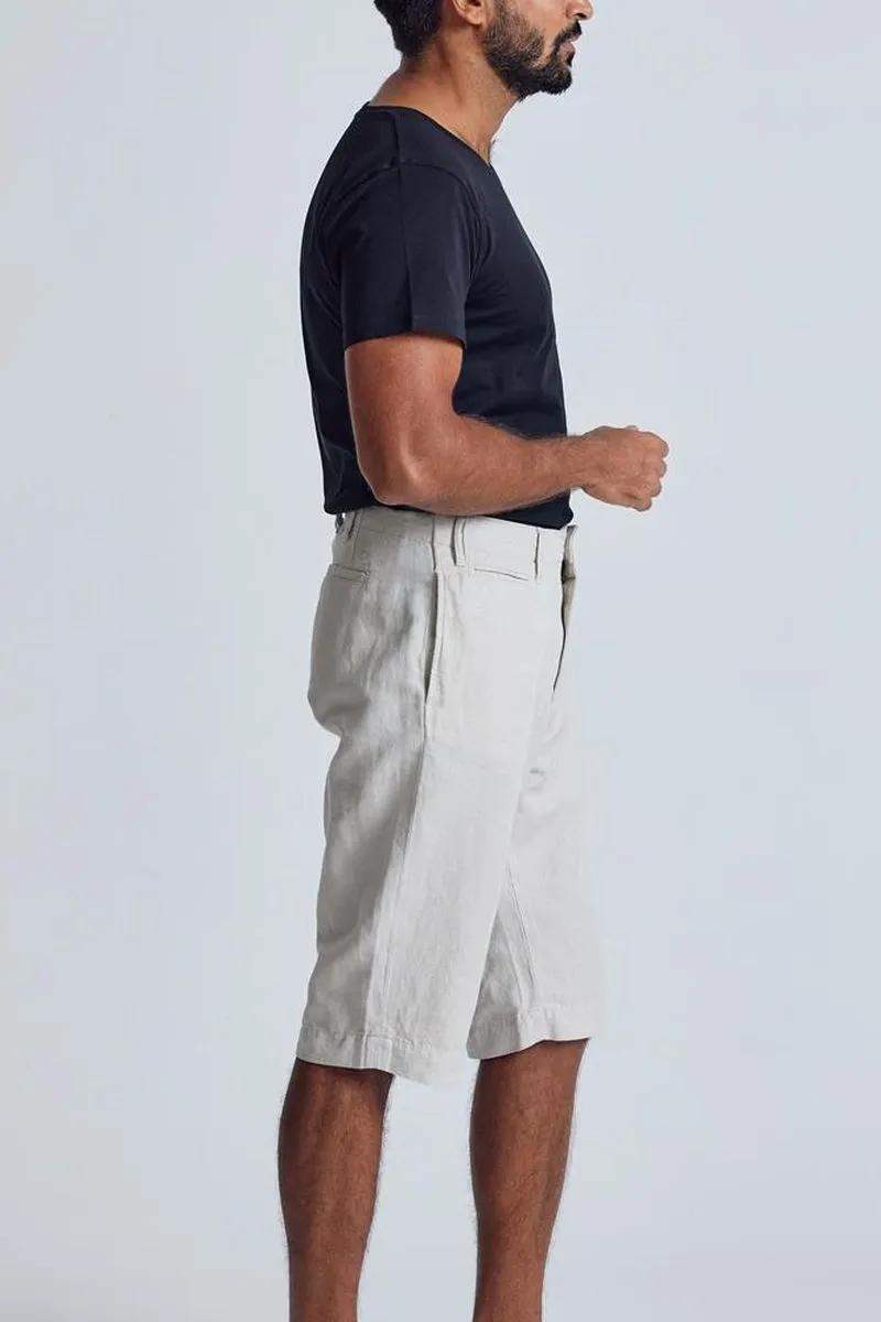 Flax and Loom Flax and Loom Herren vegan Shorts Chino Bird Natural Beige, Beige, – Produktbild 1 von 2