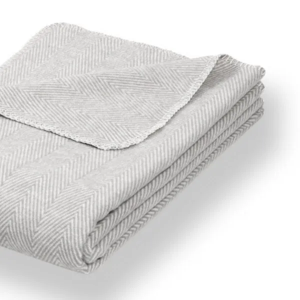 RIEMA Germany RIEMA Germany Leichte Wolldecke FINN aus weicher Bio-Baumwolle - OEKO-Tex, Grau, – Produktbild 1 von 3