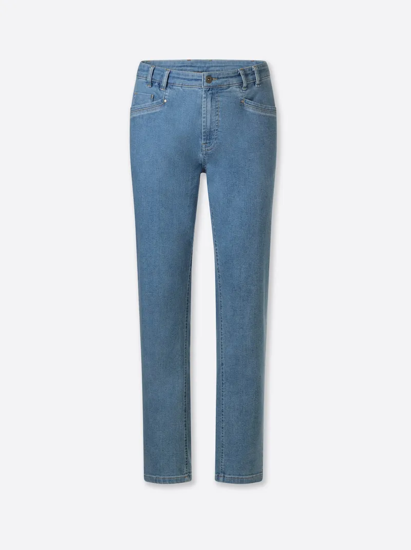 marco donati 5-Pocket-Jeans blue-bleached, Blue-bleached, – Produktbild 1 von 2