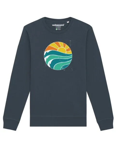 watapparel watapparel Sweatshirt Unisex Summer Sun, India ink grey, – Produktbild 1 von 3