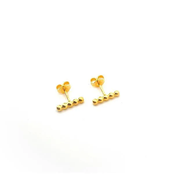 MOANINA MOANINA Ohrringe Santo Minimal Studs - 925 Silber/18k Gold Vermeil, Gold, – Produktbild 1 von 3
