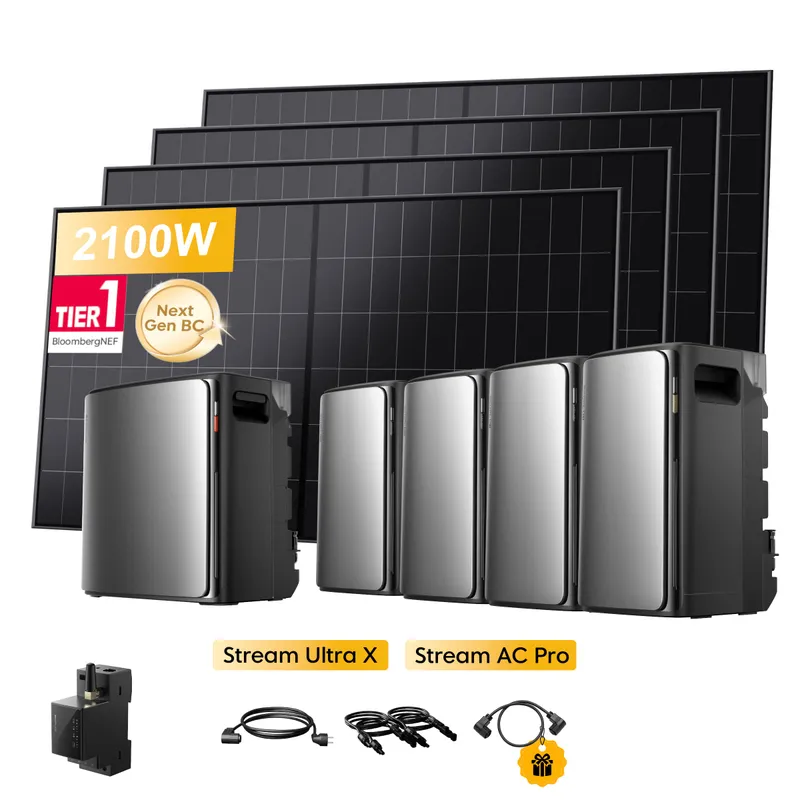 EcoFlow EcoFlow Stream Ultra X, All-in-One Speicher für Balkonkraftwerke, mit 4 x 480Wp Sunpro BC Bifazial Full Black Solarmodul, by Powerness - Stream Ultra X + 4 x Stream AC Pro | 11520Wh / Gratis Smart Meter / Standardversand – Produktbild 2 von 2
