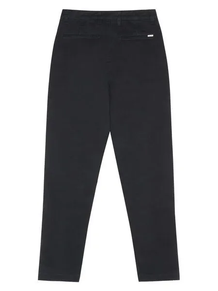 KnowledgeCotton Apparel KnowledgeCotton Apparel Chino-Hose IRIS Mom Mid Rise, Black jet, – Produktbild 2 von 4