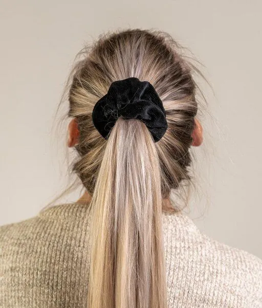 obumi Obumi Scrunchie Samt - Bio Baumwolle, Black, – Produktbild 2 von 4