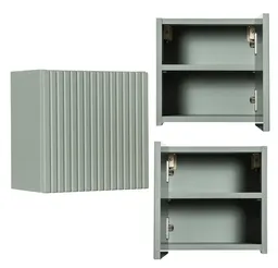 Lomadox Hängeschrank NEWPORT-56-GREEN Wandschrank Badschrank, Schilfgrün, gerillte Front, ca. 30/30/19cm – Produktbild 1 von 1