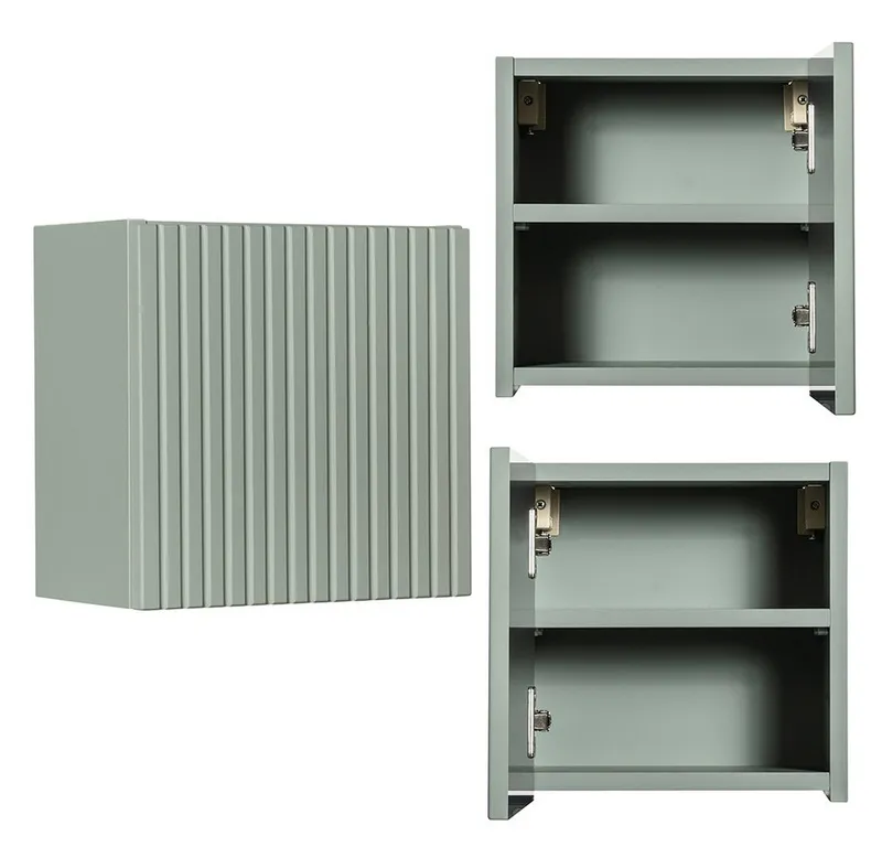 Lomadox Hängeschrank NEWPORT-56-GREEN Wandschrank Badschrank, Schilfgrün, gerillte Front, ca. 30/30/19cm, Grün, – Produktbild 1 von 5