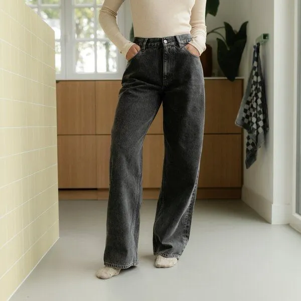 NORDLICHT NORDLICHT Barrel Jeans Juna, Dunkelgrau, – Produktbild 1 von 4