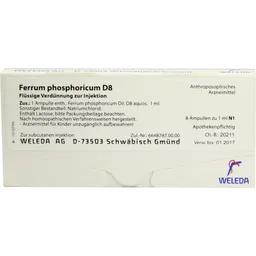 Weleda WELEDA FERRUM PHOSPHORICUM D 8 Ampullen 8X1 ml Ampullen – Produktbild 1 von 1
