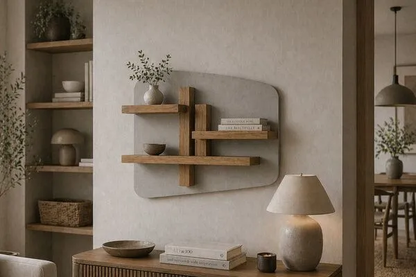 Living Oak Living Oak Wandregal Eiche No.09, Brown, – Produktbild 4 von 4