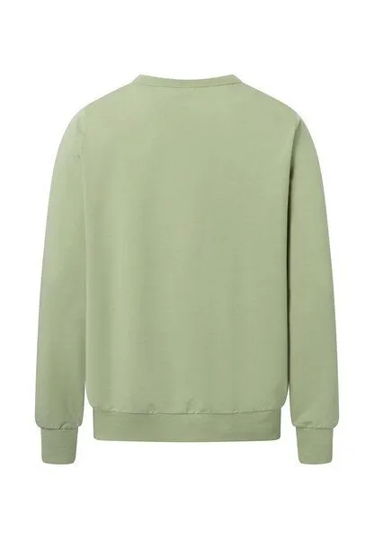 KnowledgeCotton Apparel KnowledgeCotton Apparel Sweatshirt Crew neck trademark sweat - aus Bio-Baumwollmix, Grün (swamp), – Produktbild 3 von 4
