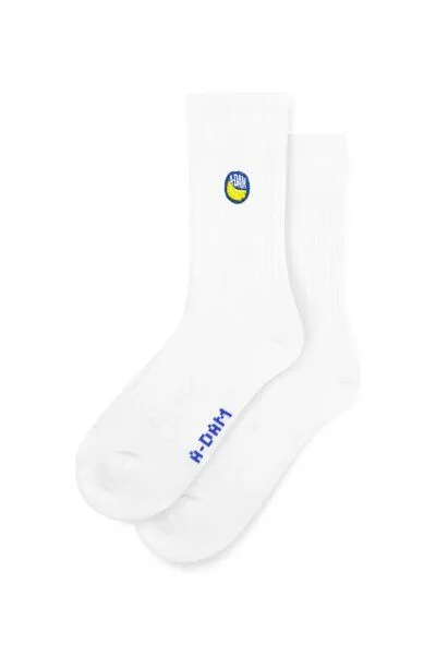 A-Dam A-Dam Weiße Sport-Socken Crew Banana Sticker, Unisex, – Produktbild 2 von 4