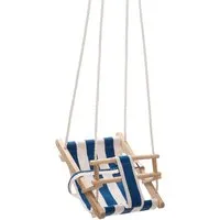 CONACORD Baby und Kinder Schaukel aus Holz blau-natur gestreift 30 x 35 cm – Produktbild 1 von 1