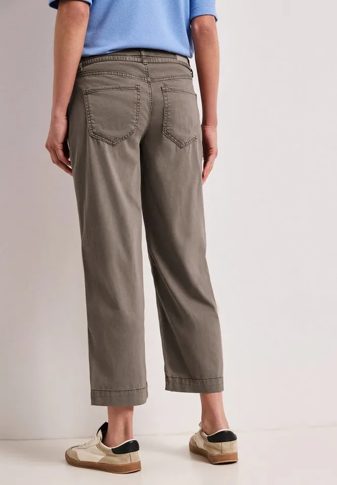 STREET ONE Loose-fit-Jeans mit Wide Legs, Braun, – Produktbild 1 von 5