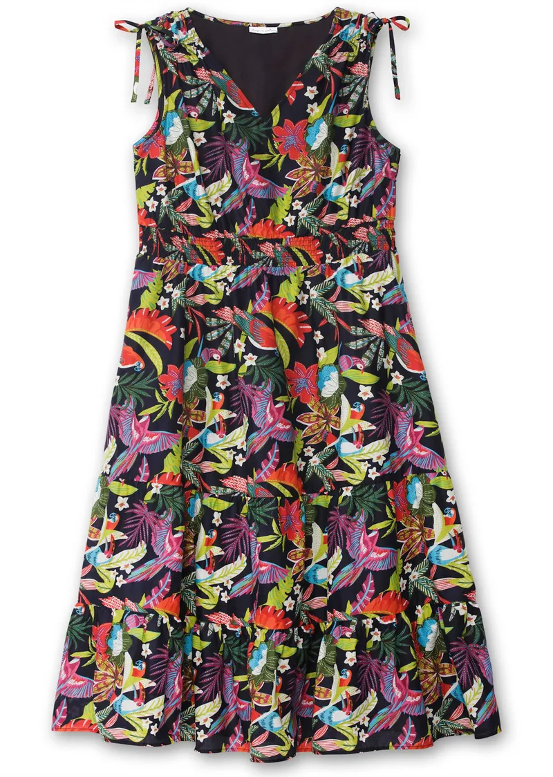 sheego by Joe Browns Maxikleid, Blau-gemustert, – Produktbild 2 von 2