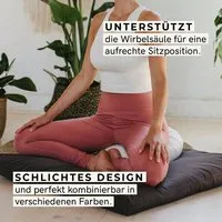 Lotuscrafts Lotuscrafts Zafu Meditationskissen Zen - Sitzhöhe 15cm - GOTS Zertifiziert, Aubergine, – Produktbild 1 von 1