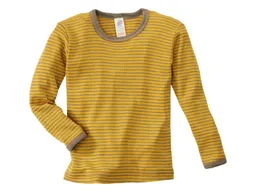 Engel natur Engel Natur Kinder Langarmshirt Unterhemd Wolle Seide safran-geringelt Gr.104 – Produktbild 1 von 1