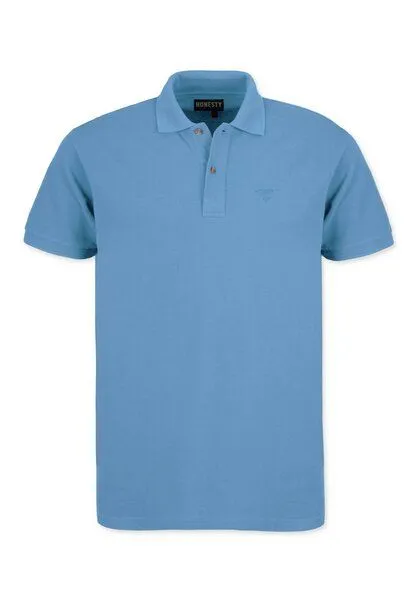 Honesty Rules Honesty Rules Basic Polo Shirt, Aegean-blue, – Produktbild 2 von 3