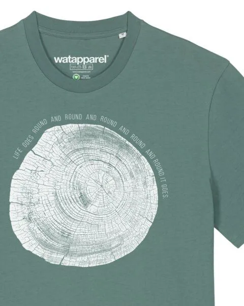 watapparel watapparel T-Shirt Unisex Baumscheibe, Green bay, – Produktbild 3 von 3