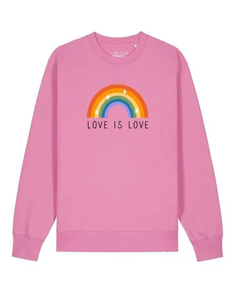 watapparel watapparel Sweatshirt Unisex Love is Love, Bubble pink, – Produktbild 1 von 2