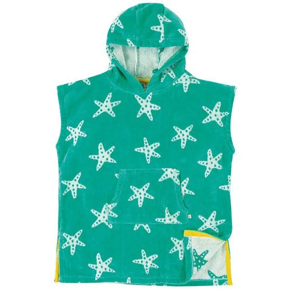 Frugi Frugi Kapuzenhandtuch Seestern mint-weiss Little Havana Hooded Towel Pacific Starfish – Produktbild 1 von 2