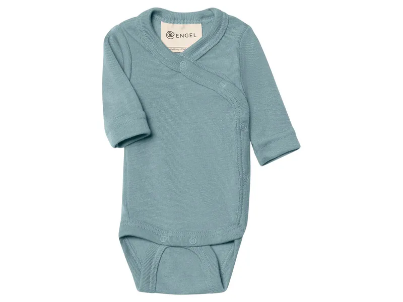Engel natur Engel Natur Frühchen und Baby Wickelbody Wolle Seide Langarm bergblau Gr. 44, Blau, – Produktbild 1 von 1
