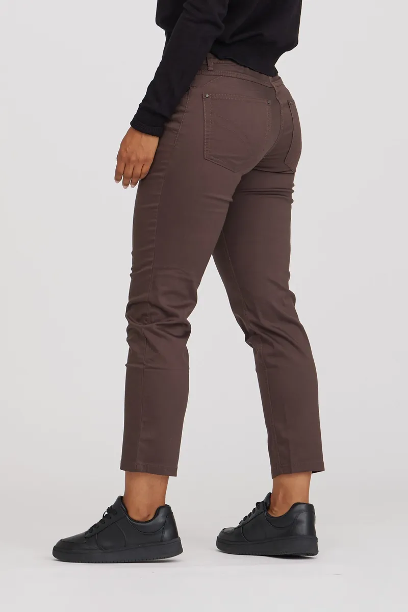 LAURIE LAURIE Damen vegan Hose Hannah Regular Extra Short Länge Braun, Braun, – Produktbild 2 von 2