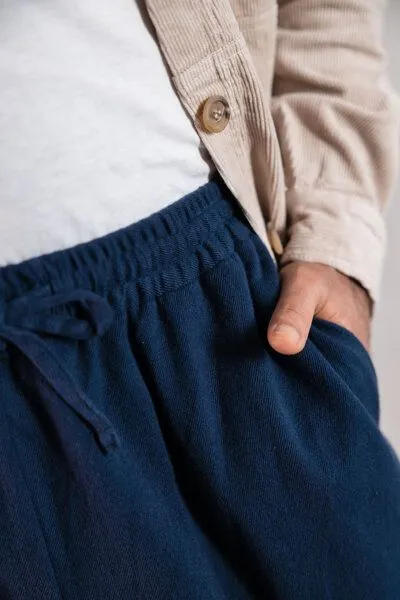 Jyoti - Fair Works Jyoti - Fair Works Bio-Baumwollflanell Hose Jhan, Grau-blau, – Produktbild 4 von 4