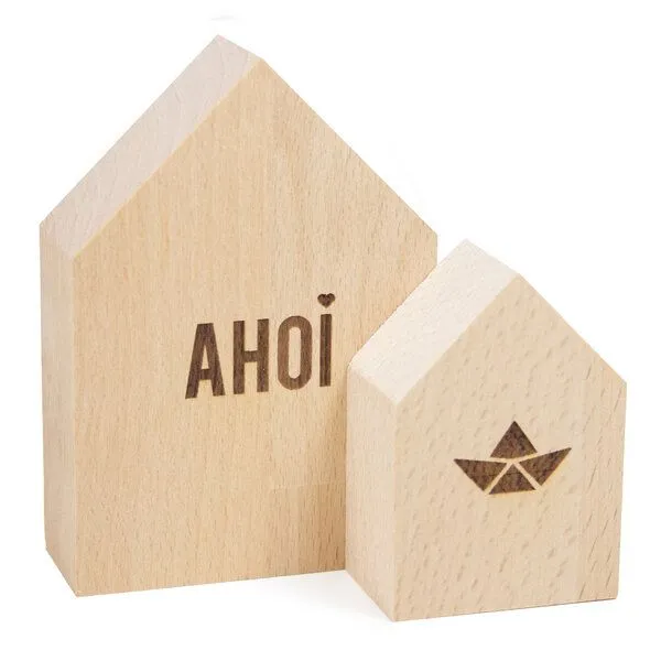Bow & Hummingbird Bow & Hummingbird Großes Deko-Holzhäuschen Ahoi – Produktbild 3 von 4