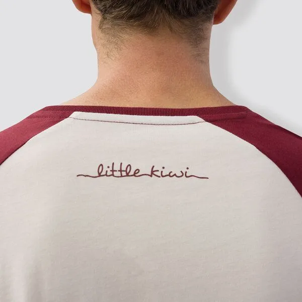 little kiwi little kiwi Herren T-Shirt, "Fuchs", Burgundy/white, – Produktbild 4 von 4